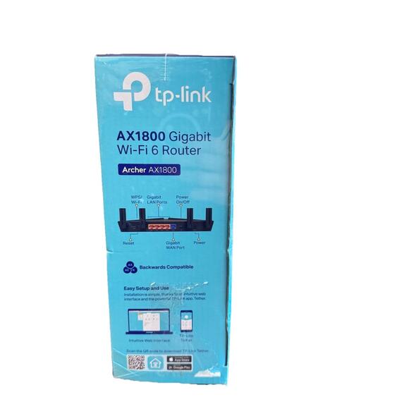 TP-Link AX1800 WiFi 6 Gigabit Router Dual Band-Works w/ Alexa –Black –NEW Sealed - Picture 4 of 6